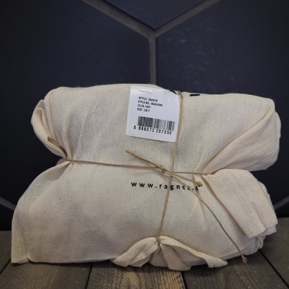 Womens Rag & Co Darcie Grey Suede Wooden Clogs Handmade Mule Lotta Swedish Shoe - Picture 8 of 8